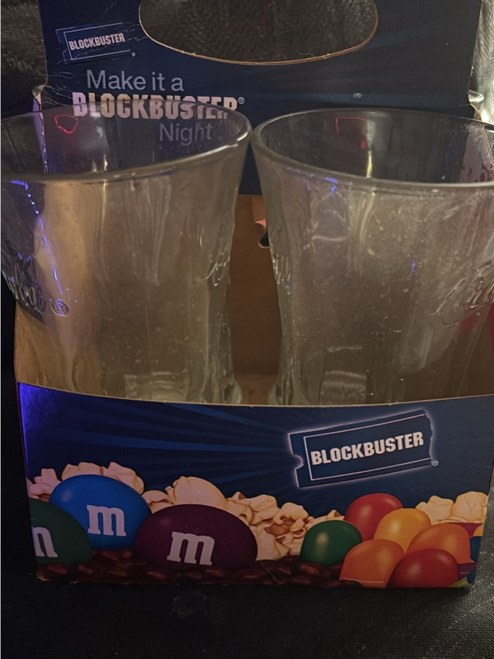 Coca cola 4 pack vintage blockbuster glasses set